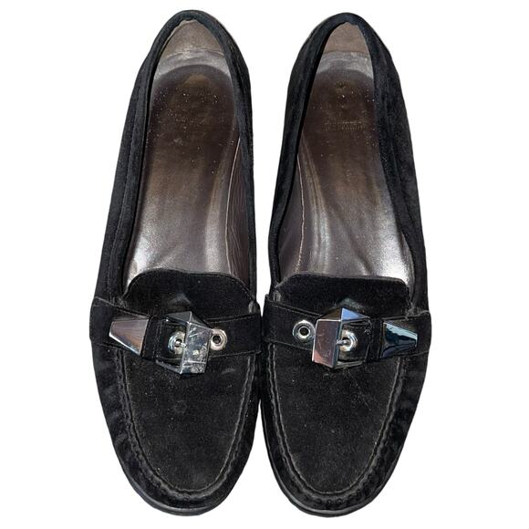 Stuart Weitzman Loafers Suede Platform Wedge - Picture 1 of 11